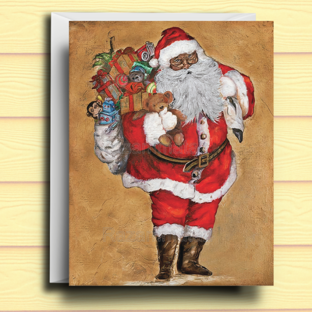 Black Santa Card F